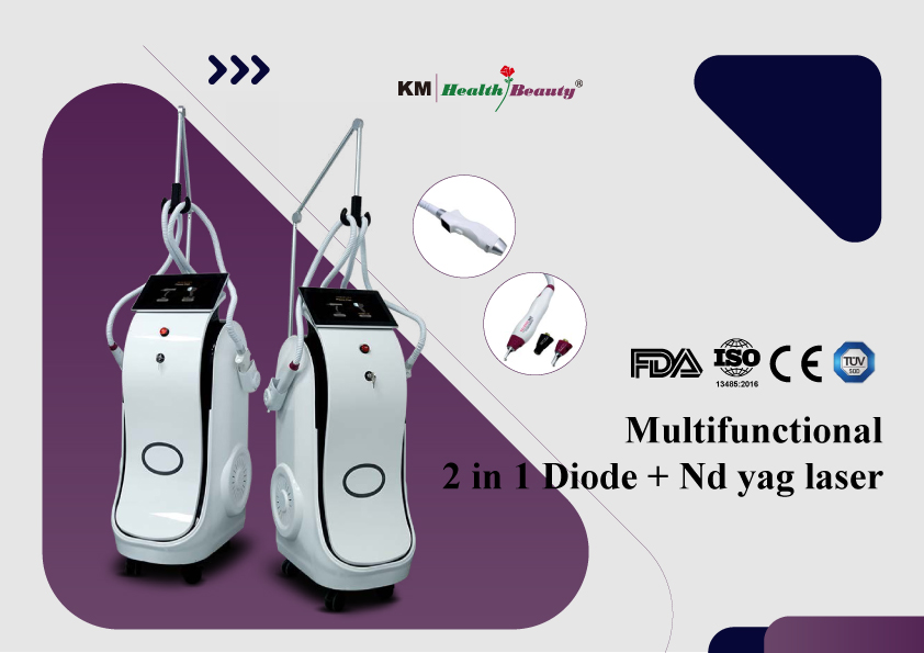 Weifang KM multifunction diode laser Elight SHR nd yag laser RF machine