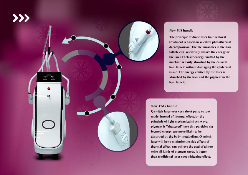 Weifang KM multifunction diode laser Elight SHR nd yag laser RF machine