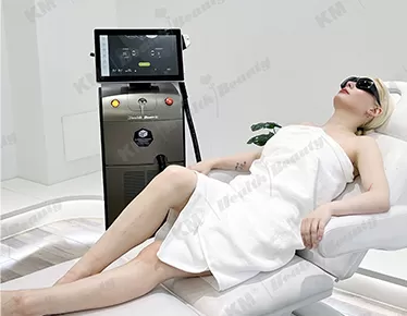 Weifang  KM Newest 4K 1000W1200W1600W Triple wave Platinum Titanium/808nm laser diode hair removal/755 8081064 diode laser machine price