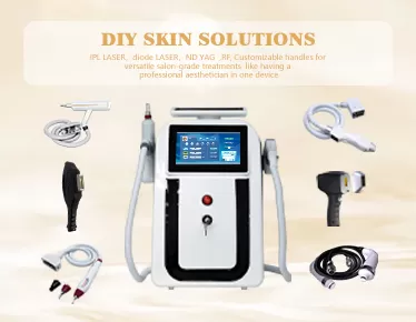 Weifang KM new updated portable 2 in 1 diode laser+nd yag laser machine