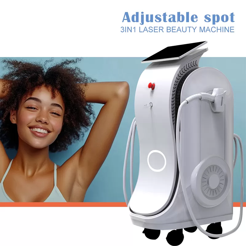 New updated Weifang KM Titanium 2 in 1 diode laser+nd yag laser multifunction beauty machine