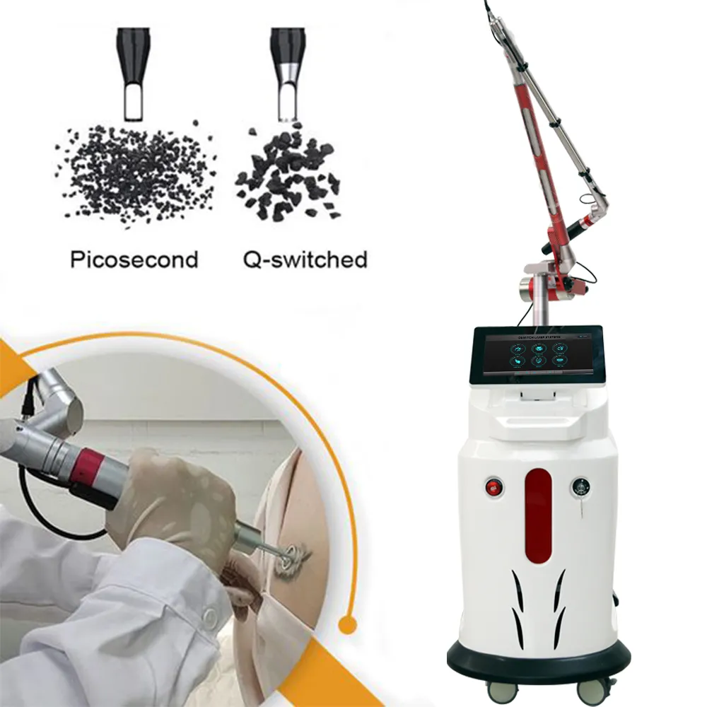 Picosecond 1064nm 755nm 532nm 1320nm Can OEM Pico Q Switched Nd Yag Laser Pico Laser Tattoo Removal Picosecond Laser Machine