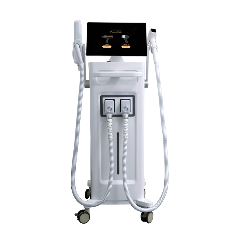 Weifang KM ice Titanium pro multifunction diode laser+nd yag laser hair and tattoo removal machine