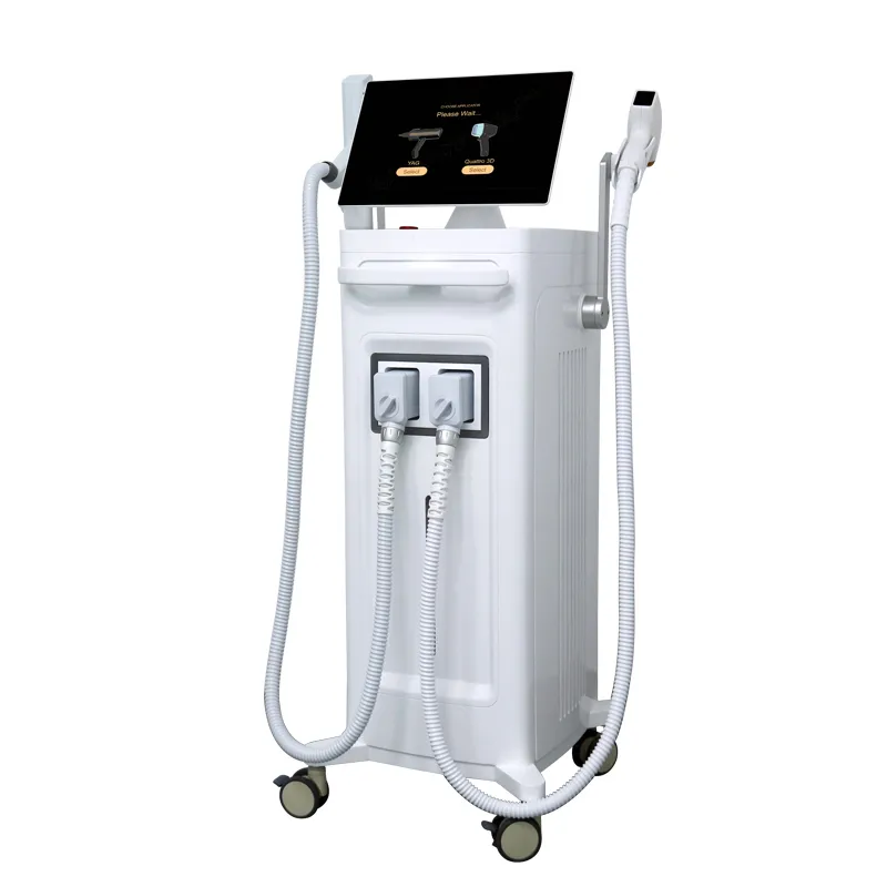 Weifang KM ice Titanium pro multifunction diode laser+nd yag laser hair and tattoo removal machine