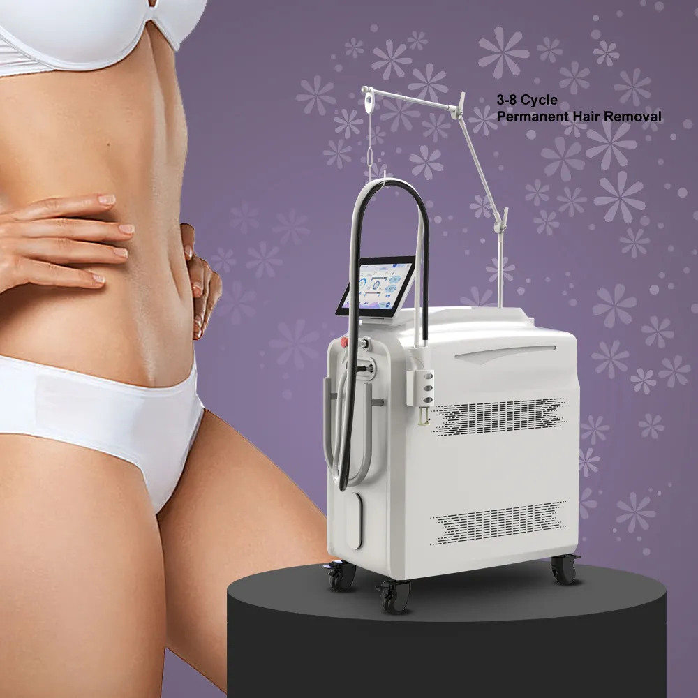 Weifang KM real dual wavelength 755nm&1064nm alexandrite nd yag laser gentle pro hair removal