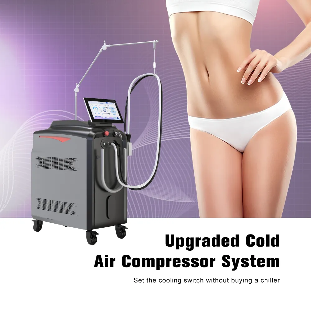 Weifang KM real dual wavelength 755nm&1064nm alexandrite nd yag laser gentle pro hair removal